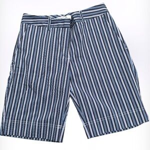 NWT Bugatchi Women size 2 striped “midnight” shorts Golf Shorts
